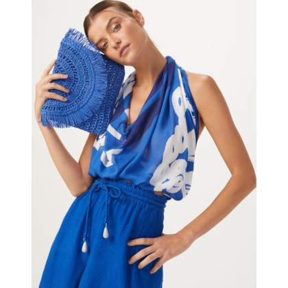 Kit Canga Polvo Com Clutch Azul