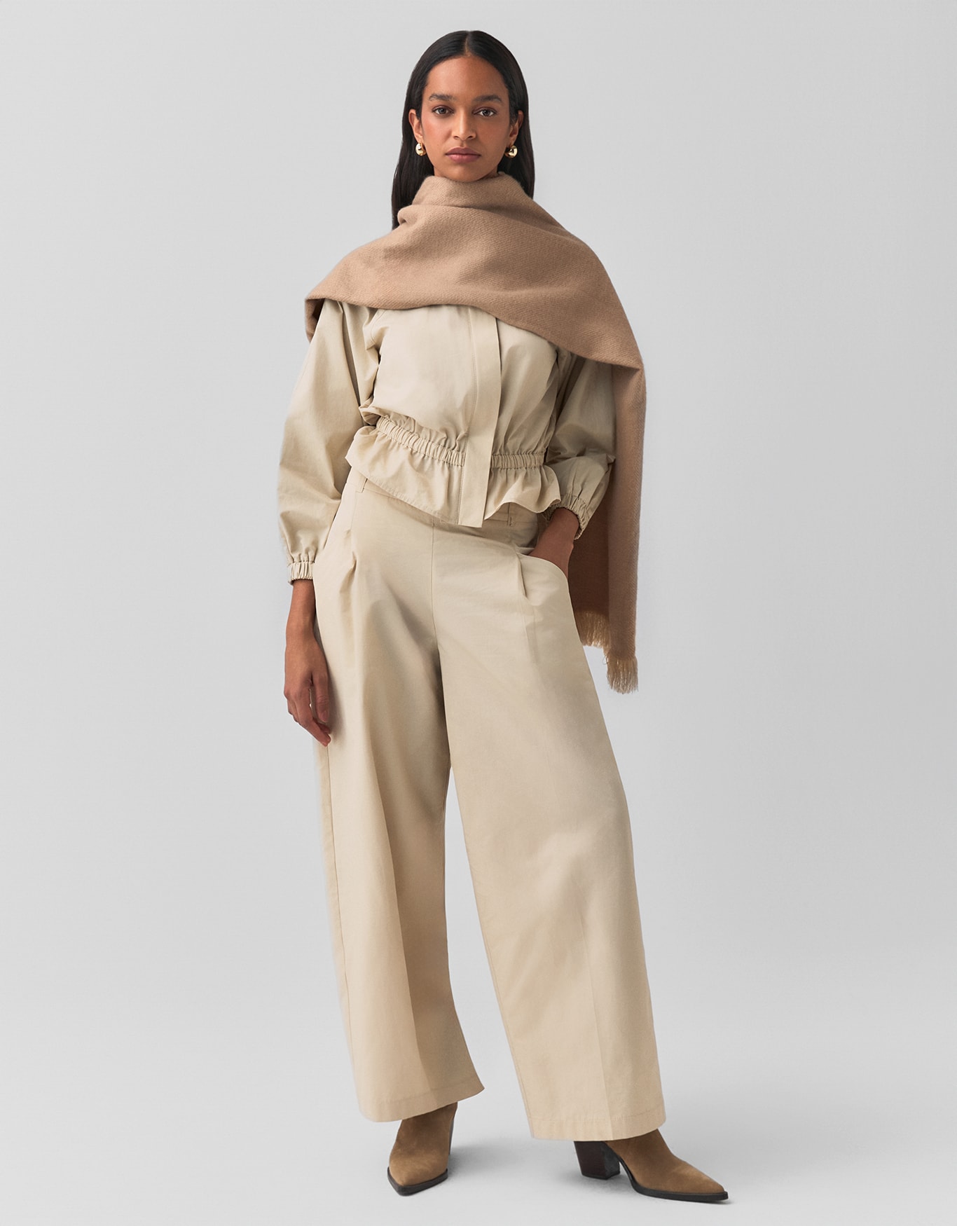 Lenço Dupla-Face Khaki