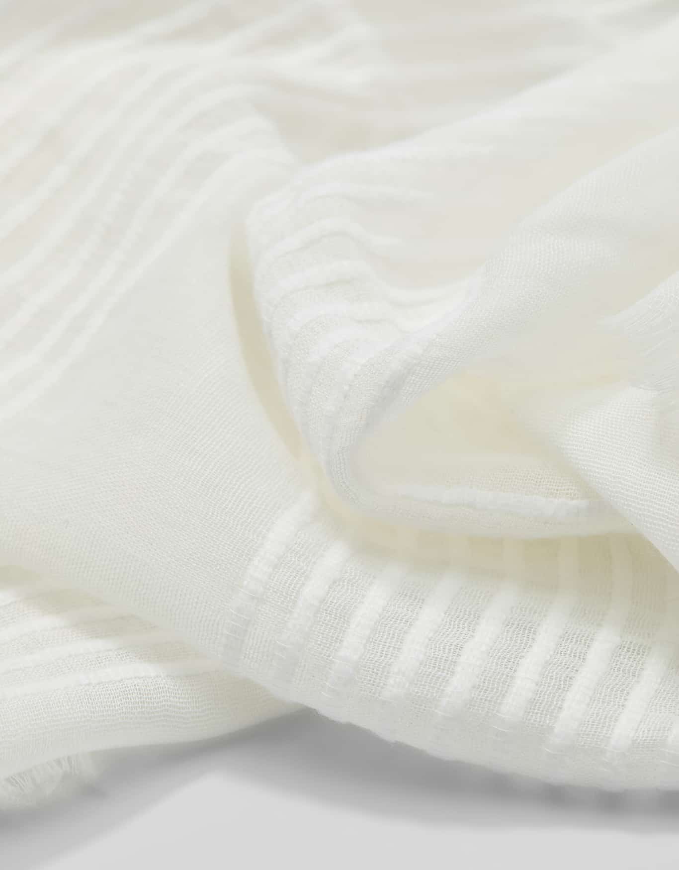 Lenço Leve Tramado Off White