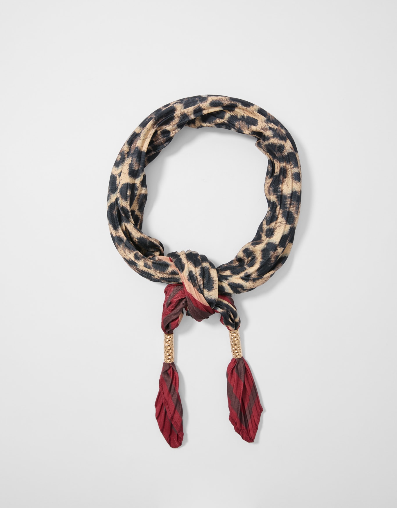 Lenço Plissado Animal Print