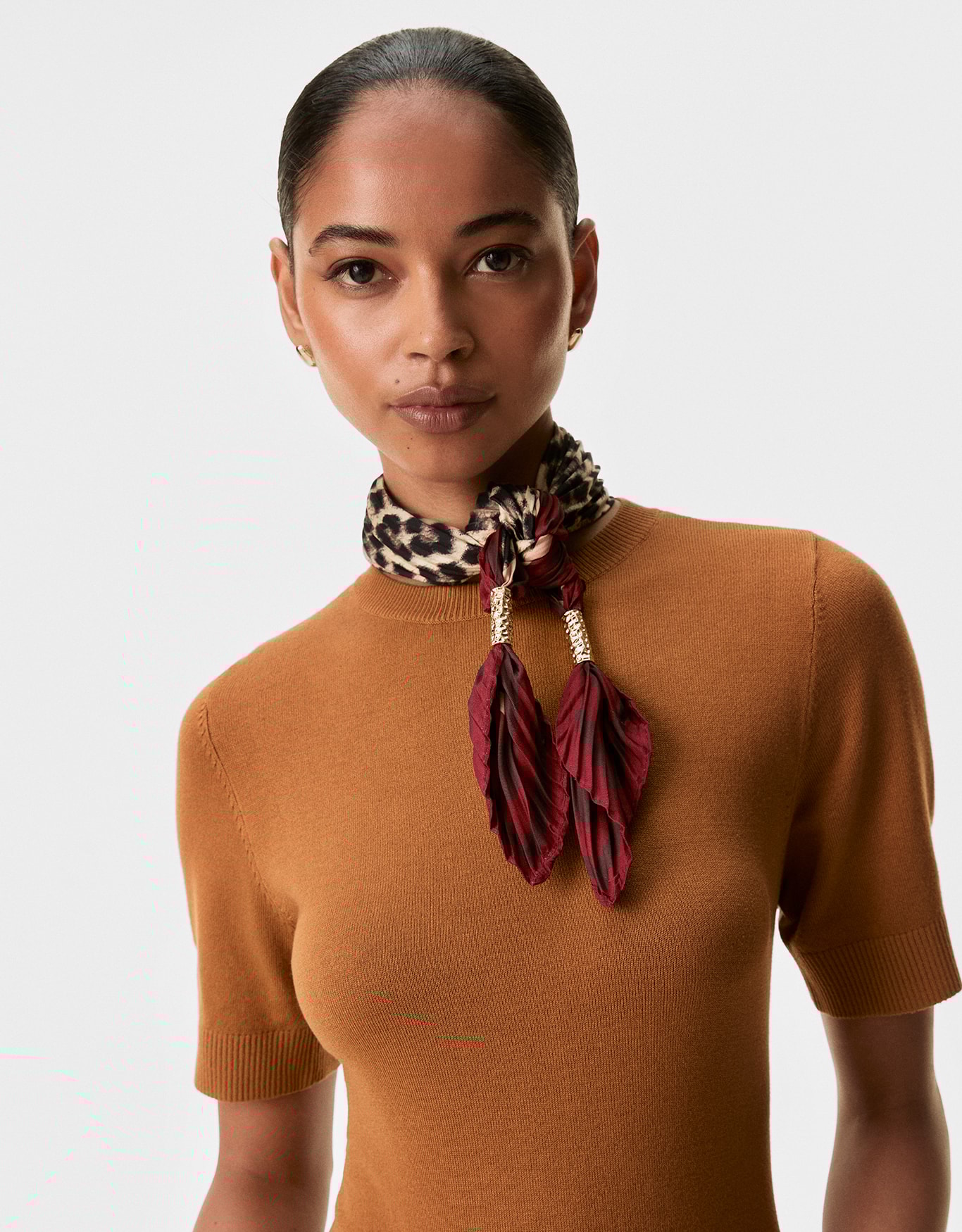 Lenço Plissado Animal Print