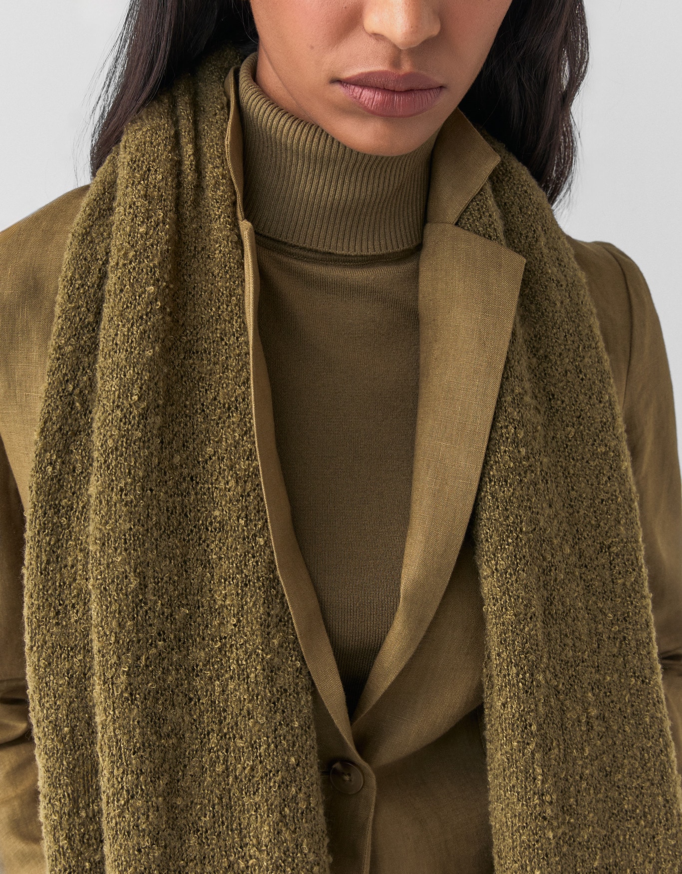 Lenço Tricot Verde Militar