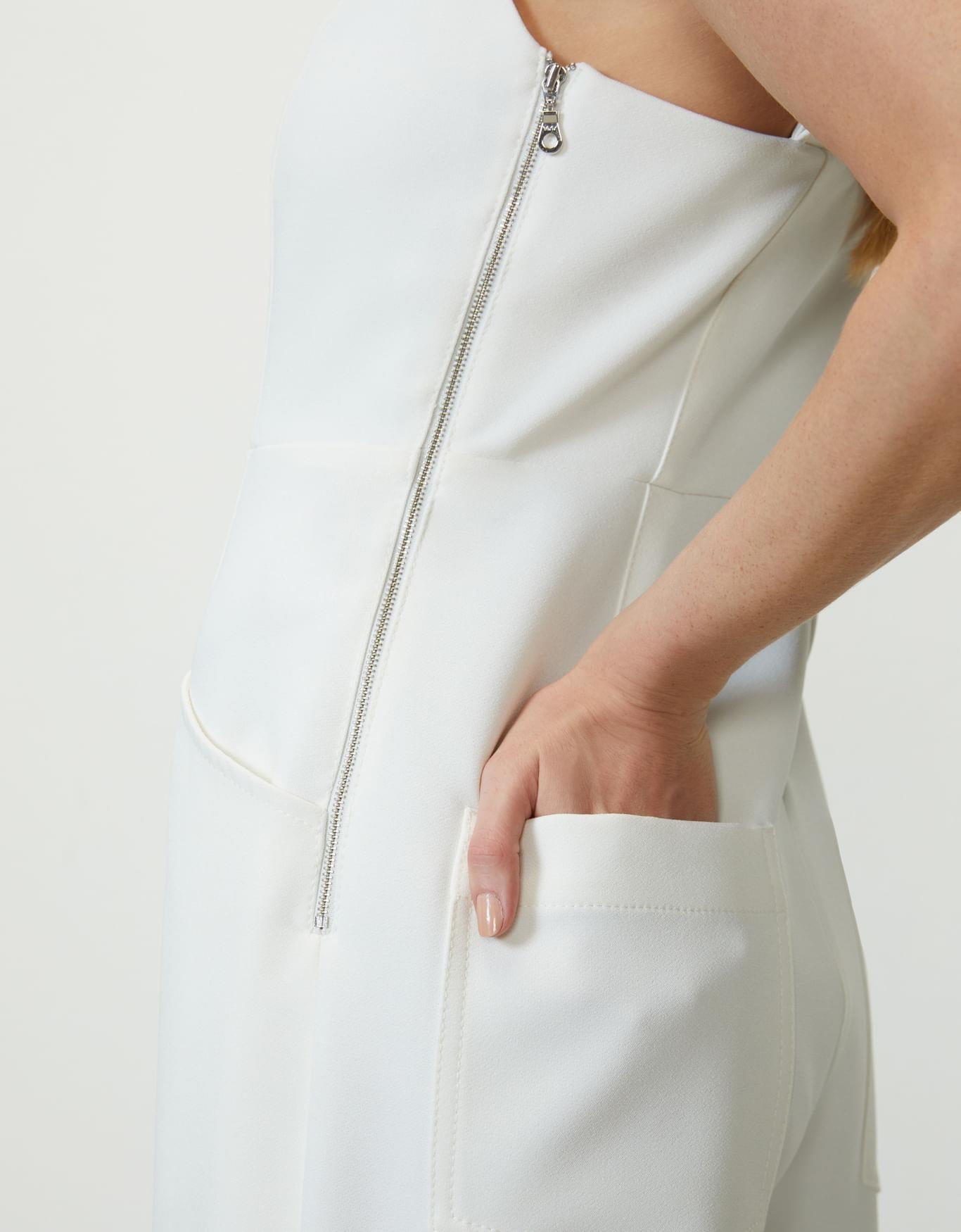 Macacão Alfaiatado Pantalona Off White