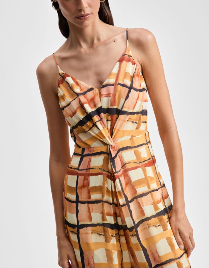 Macacão Aquarela Grafica Mostarda