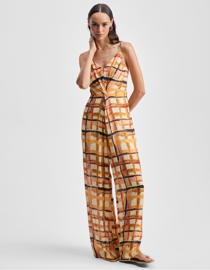 Macacão Aquarela Grafica Mostarda