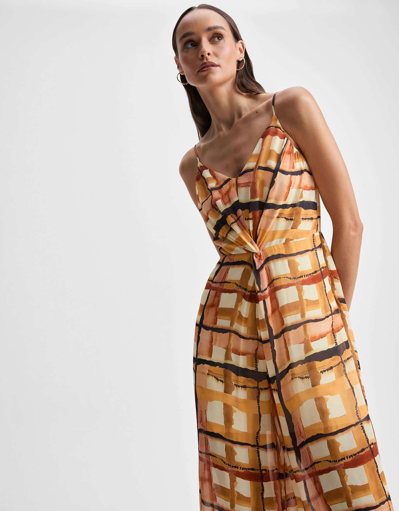 Macacão Aquarela Grafica Mostarda