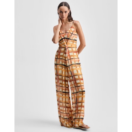 Macacão Aquarela Grafica Mostarda