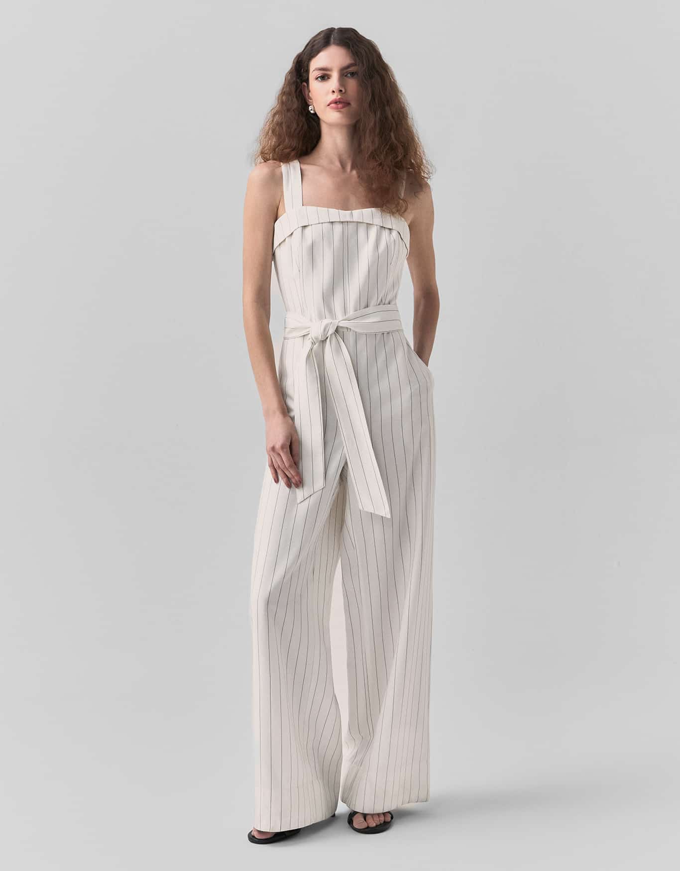 Macacão Fio Tinto Risca