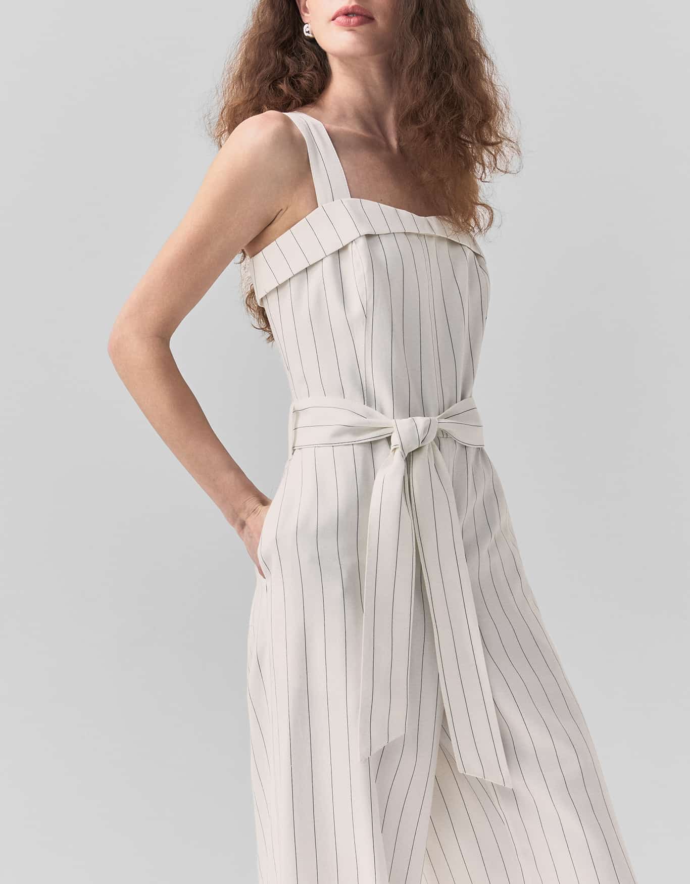 Macacão Fio Tinto Risca