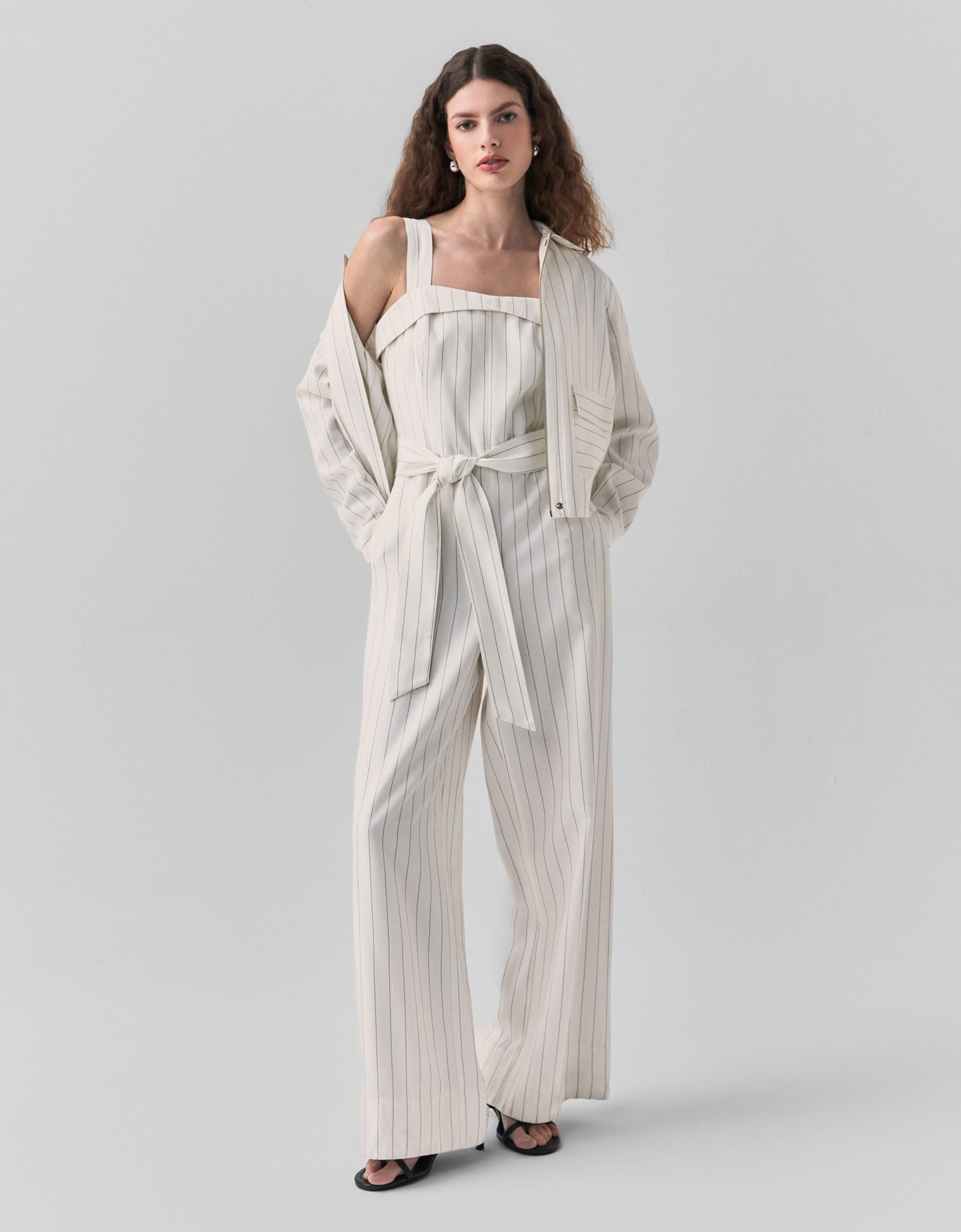 Macacão Fio Tinto Risca