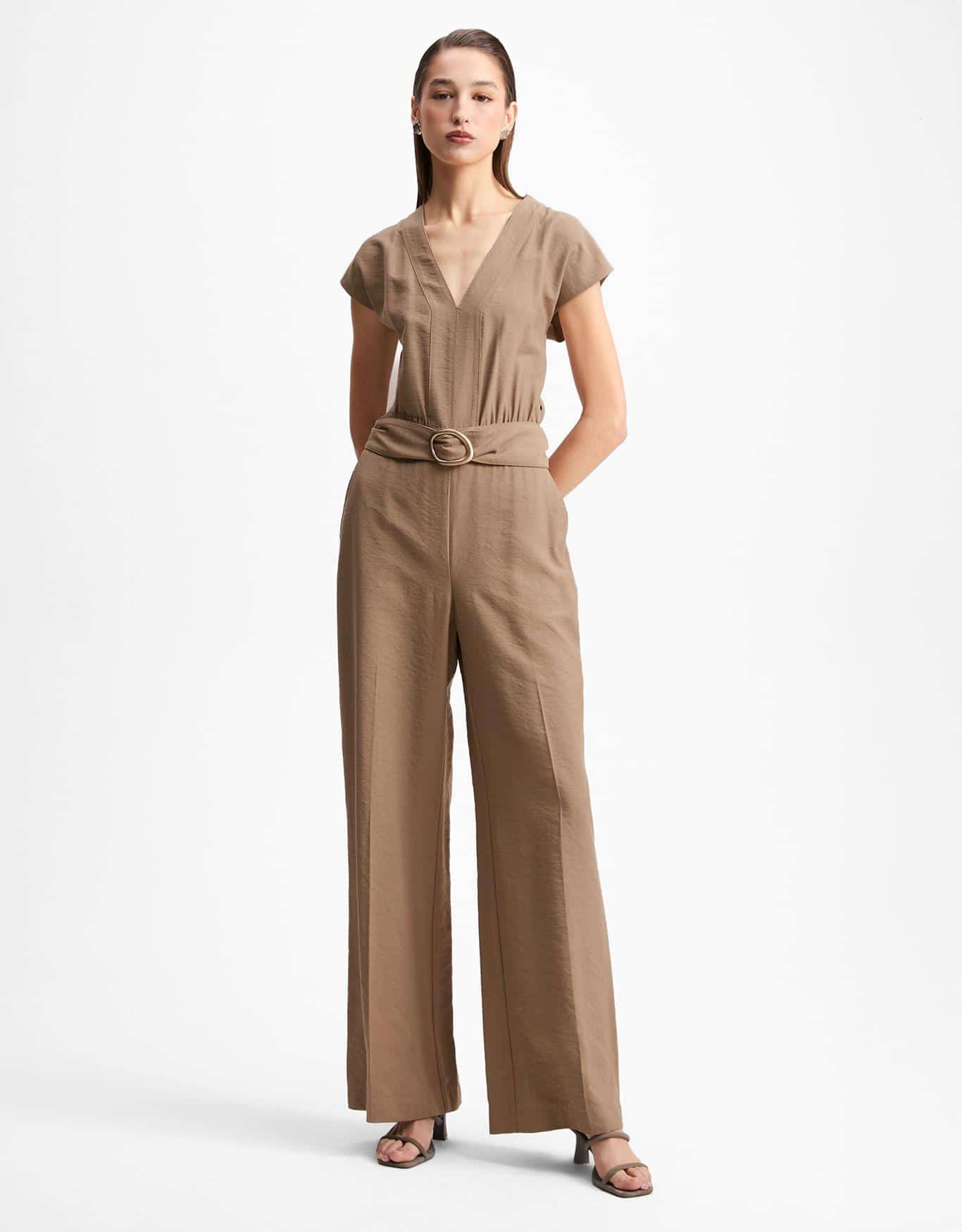 Macacão Pantalona  Cinto