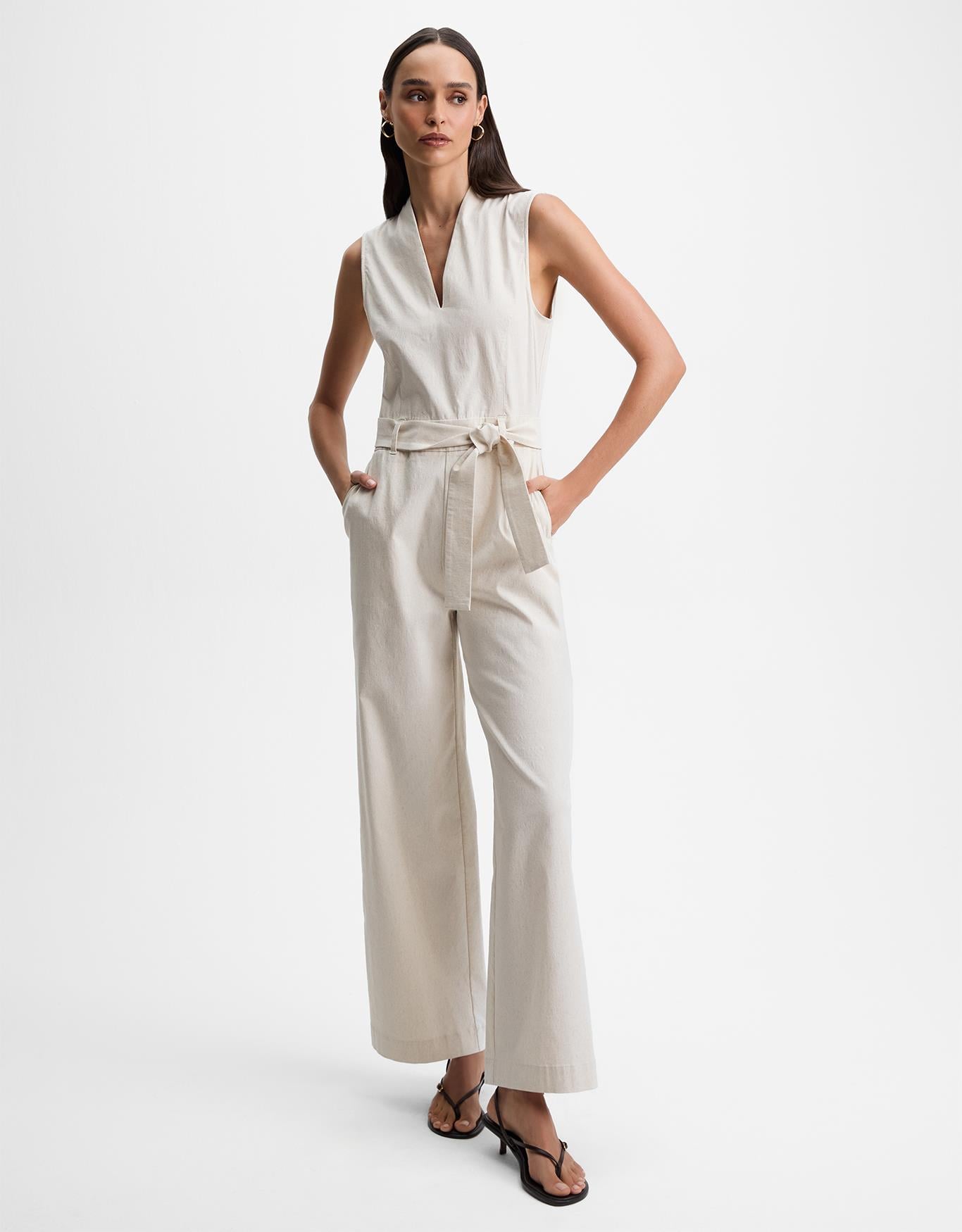 Macacão Pantalona Com Linho 360