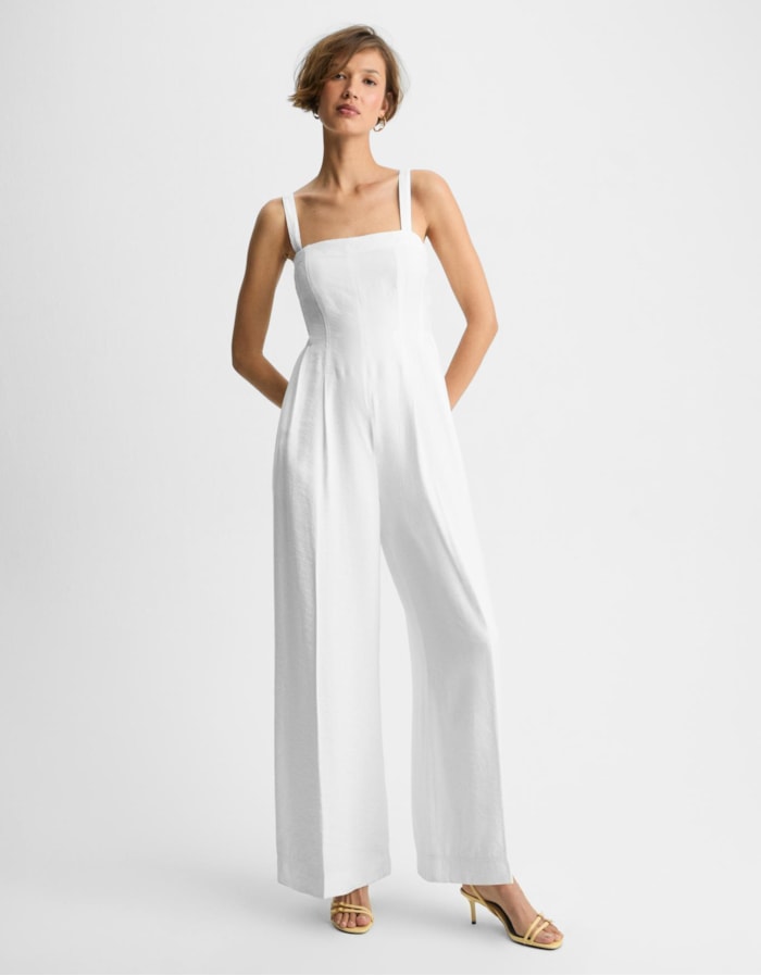 Shoulder — Macacão Pantalona com Zíper