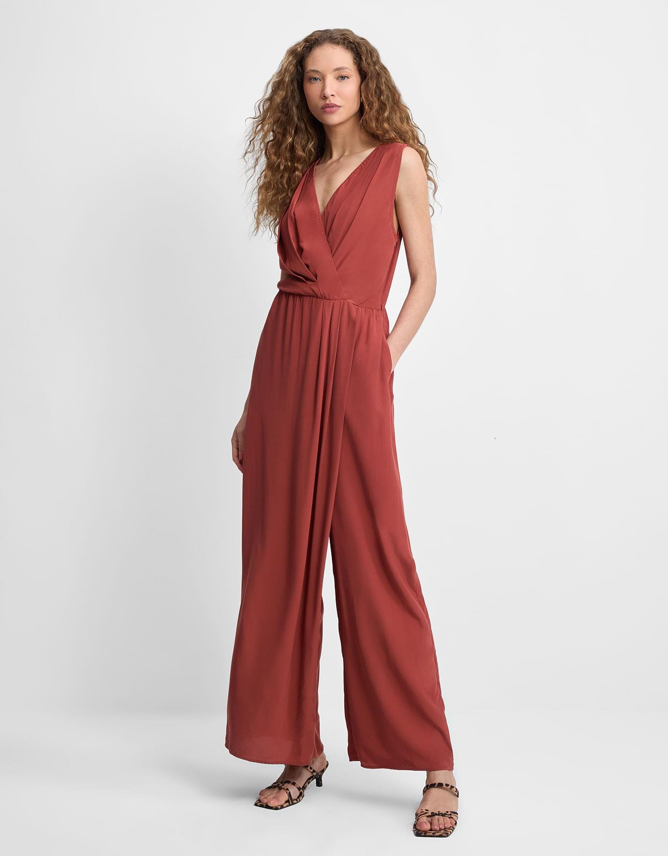 Macacão Transpasse Pregas