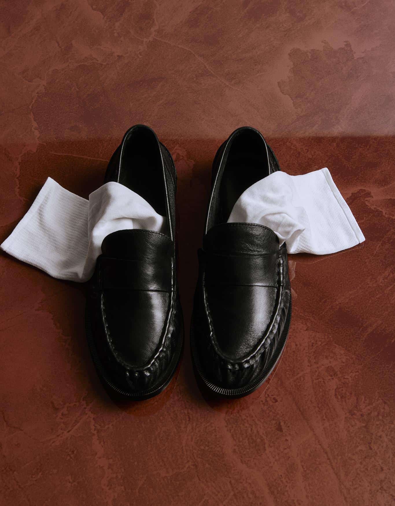 Mocassim Couro Preto