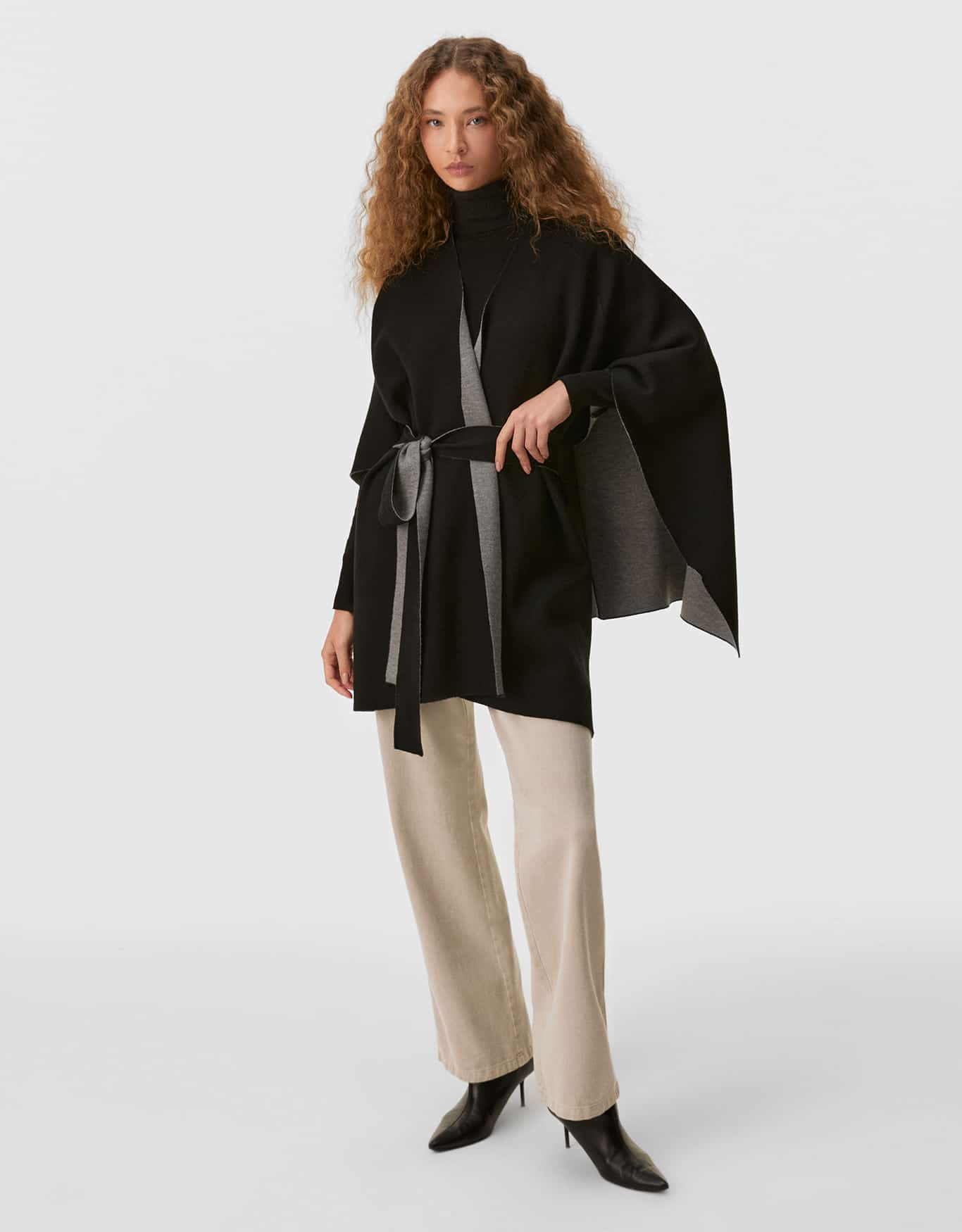 Poncho Bicolor Cinto