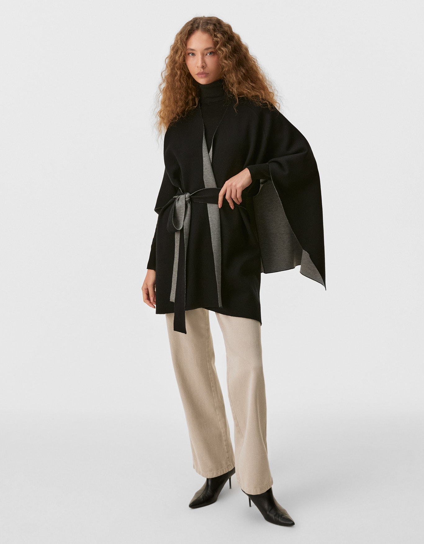 Poncho Bicolor Cinto