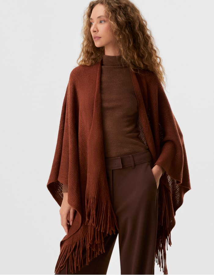 Shoulder — Poncho Tricot Franja Quadrado