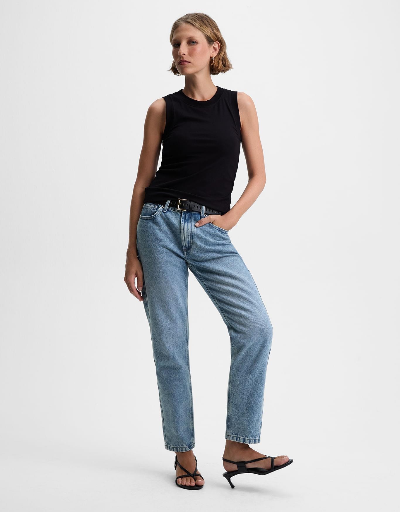 Regata 360 Alça Larga Preta