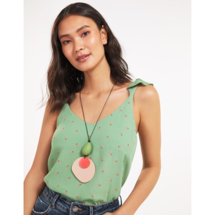 Regata Alça Babado Poá Joaninha