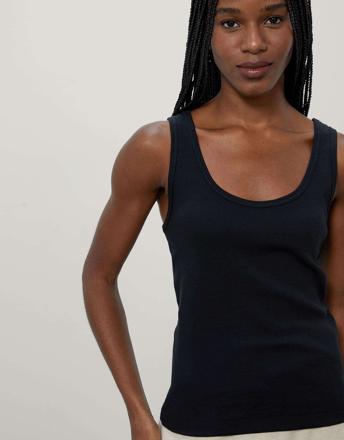 Regata Canelada Alça Fina