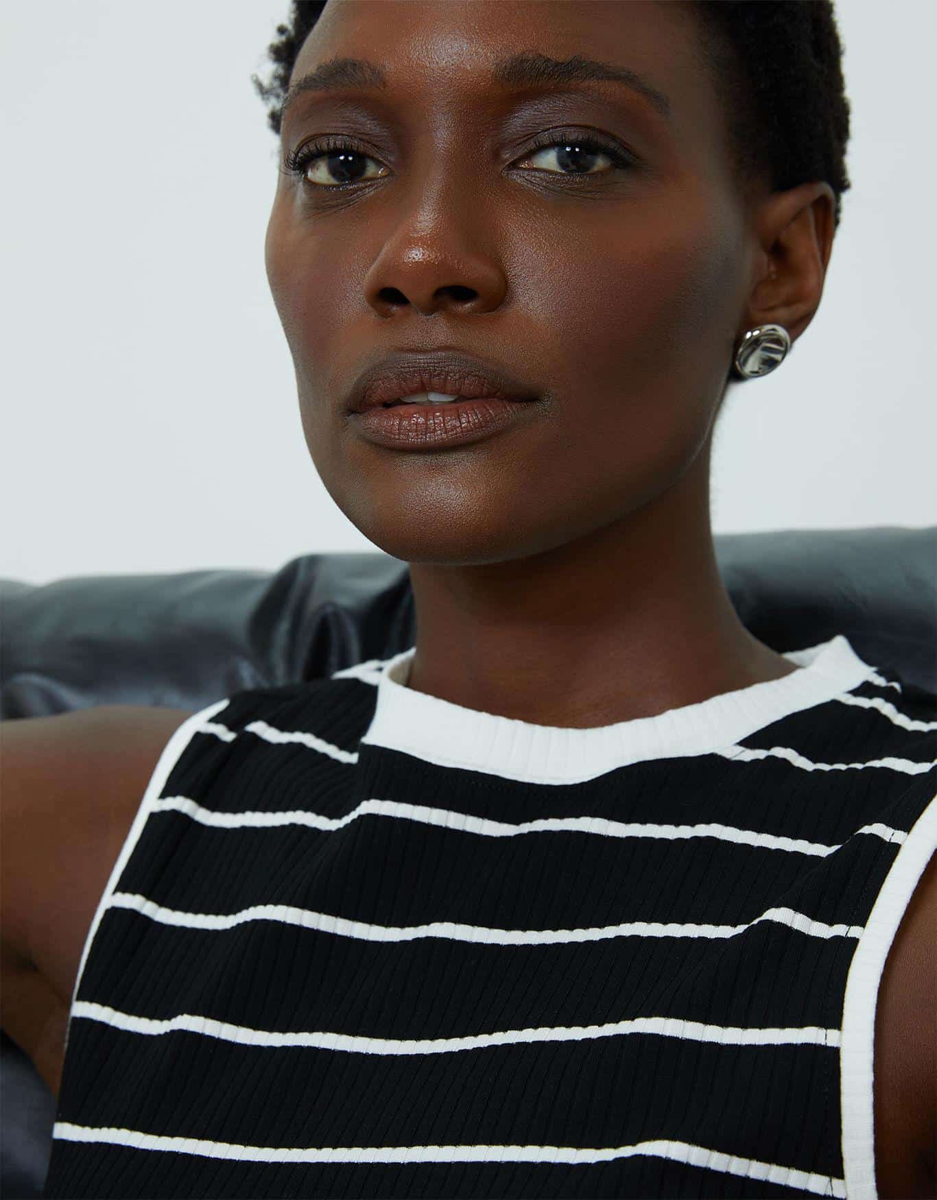 Regata Canelada Listra Preta