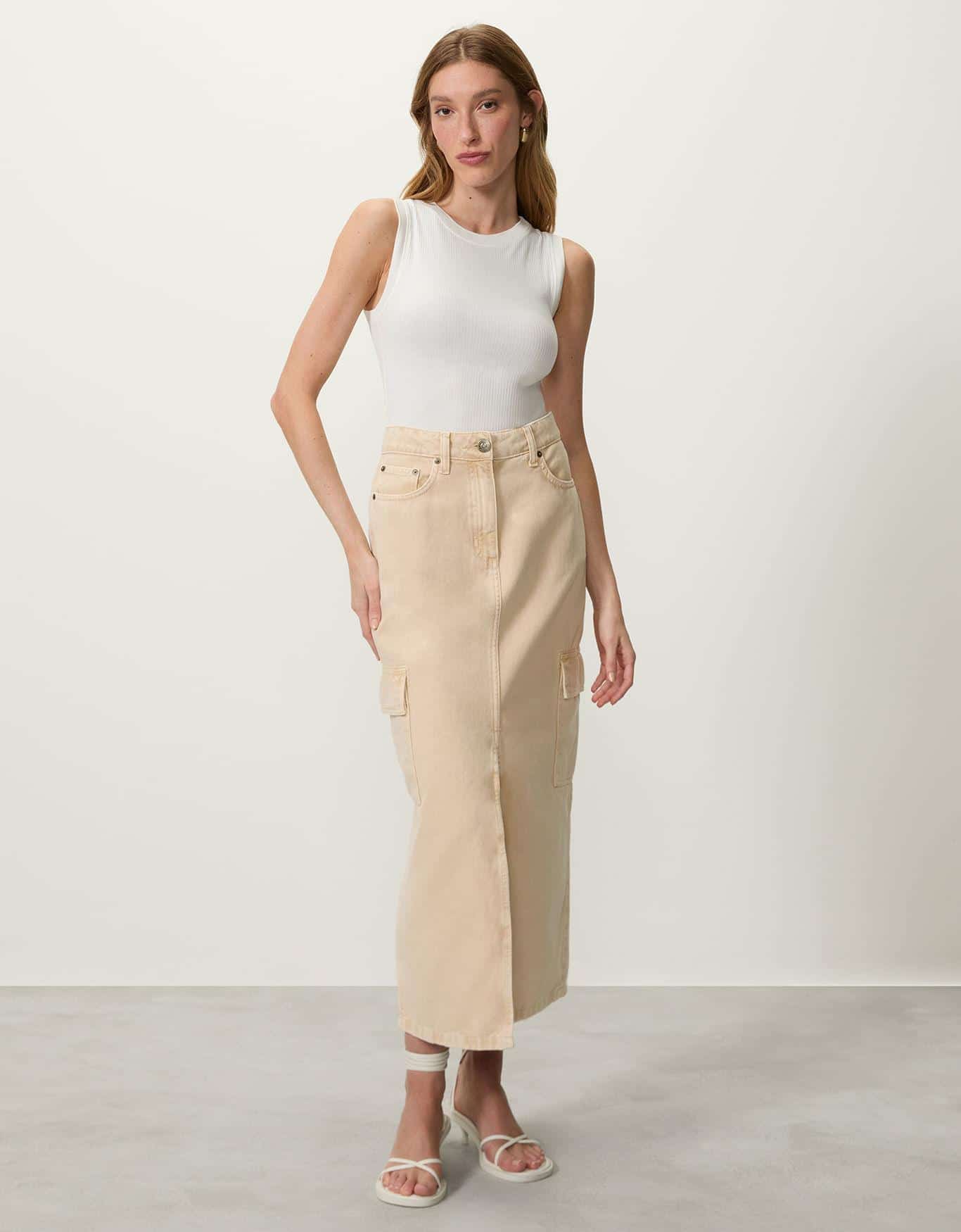 Regata Canelada Retilínea Off White