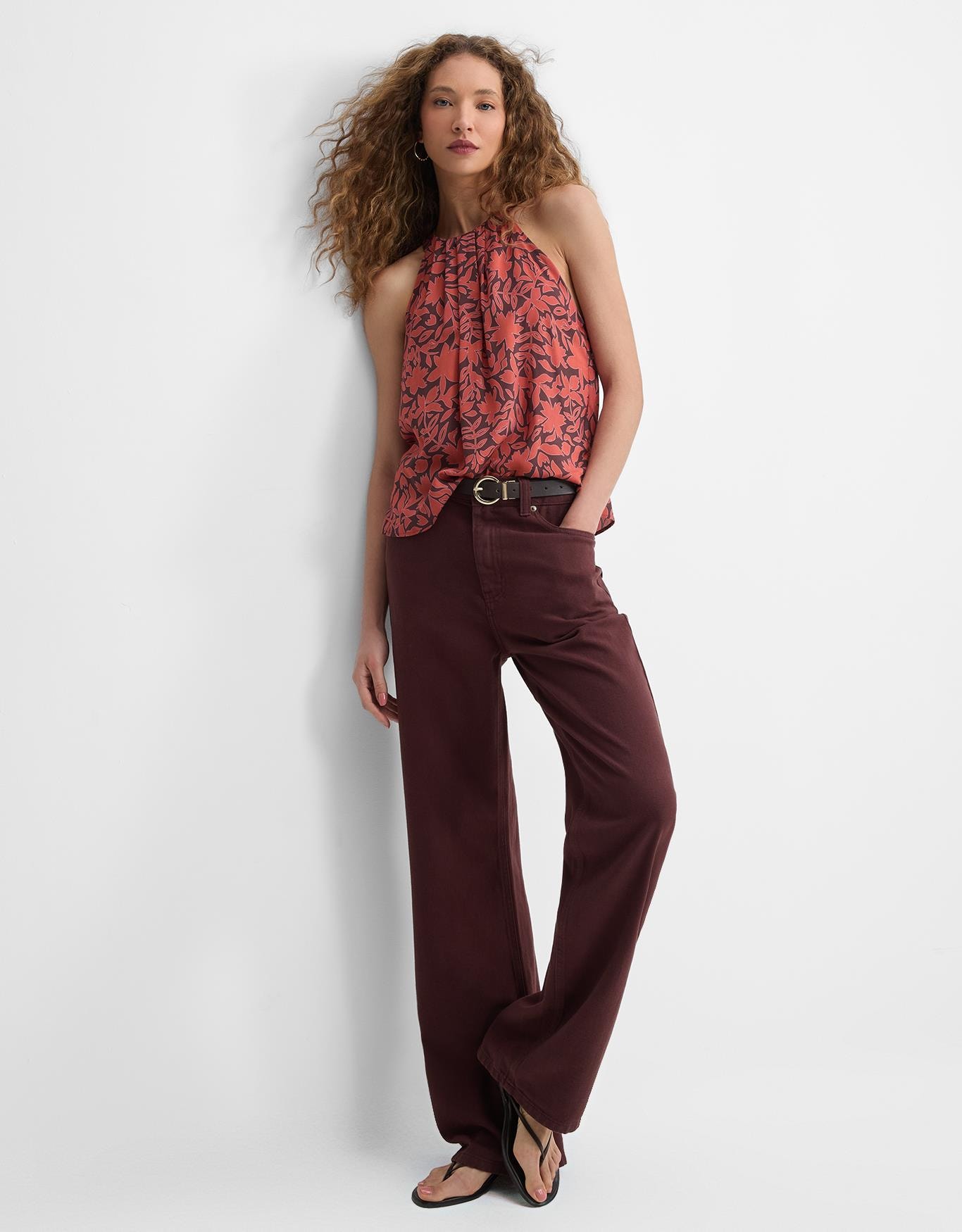 Regata Floral Laranja