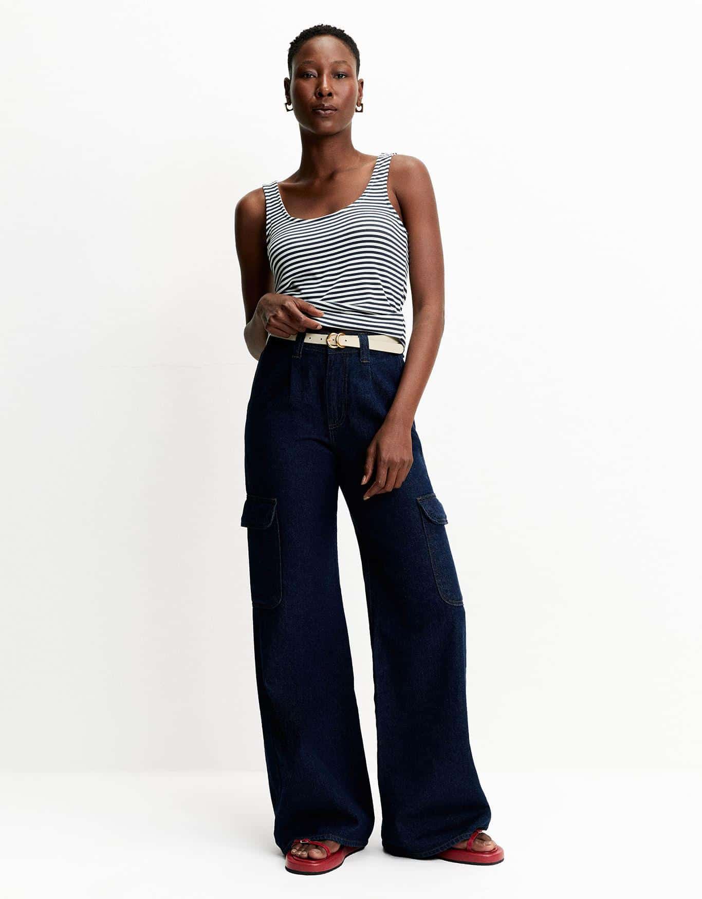 Regata Listrada Decote u Marinho