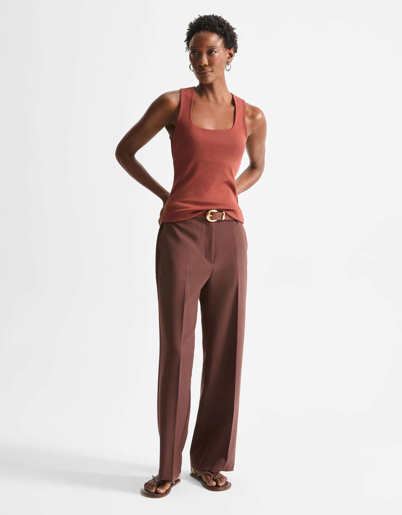 Regata Malha Decote Quadrado 360