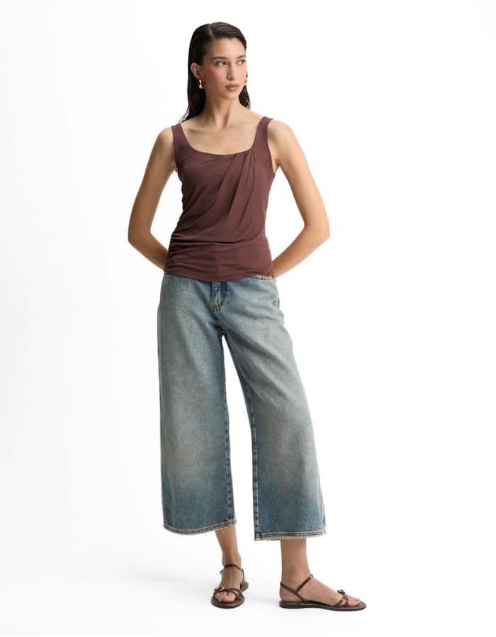 Regata Malha Drapeado