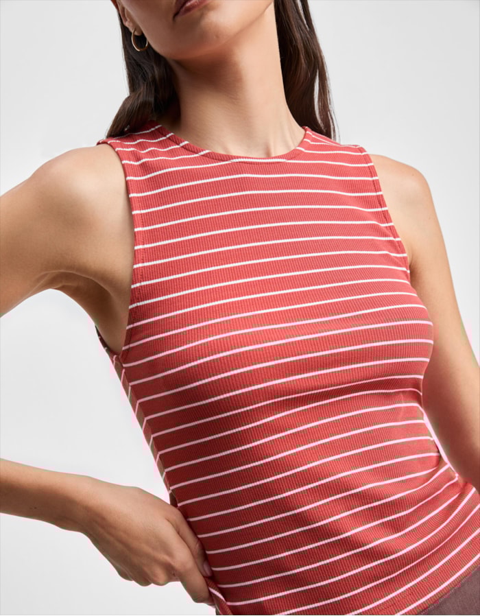 Regata Malha Listras Finas