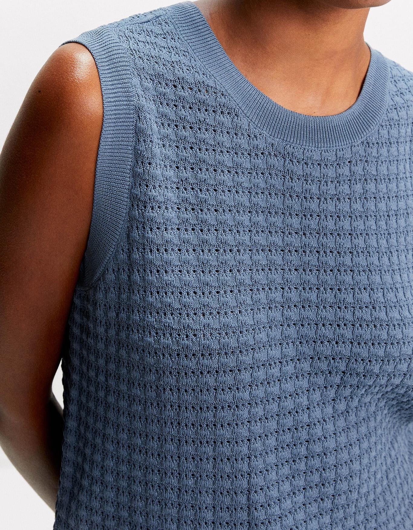 Regata Tricot Textura Azul