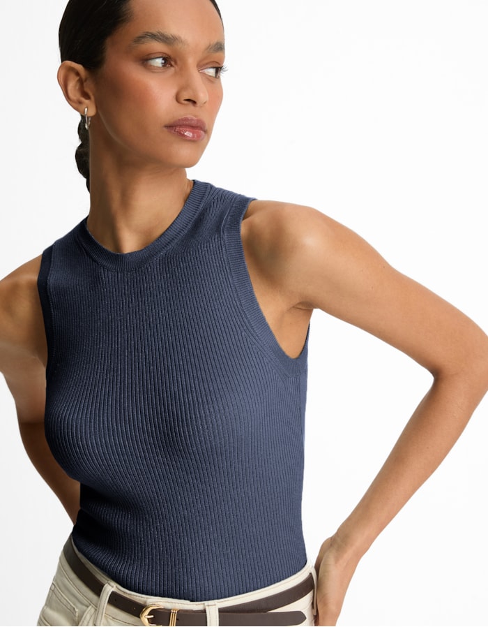 Shoulder — Regata Tricot Vitória Azul