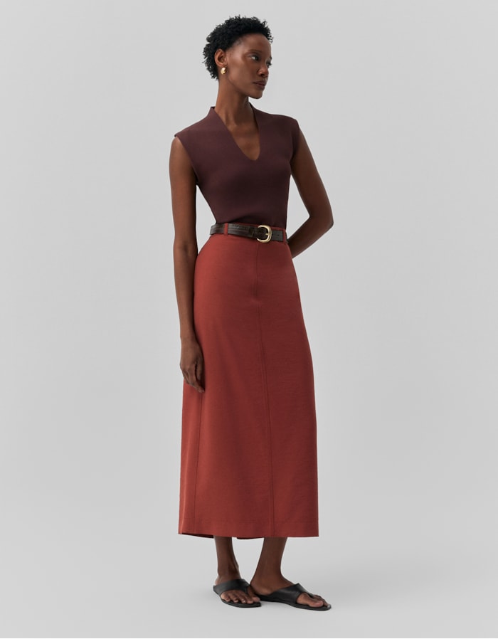 Shoulder — Saia Alfaiatada com Zíper