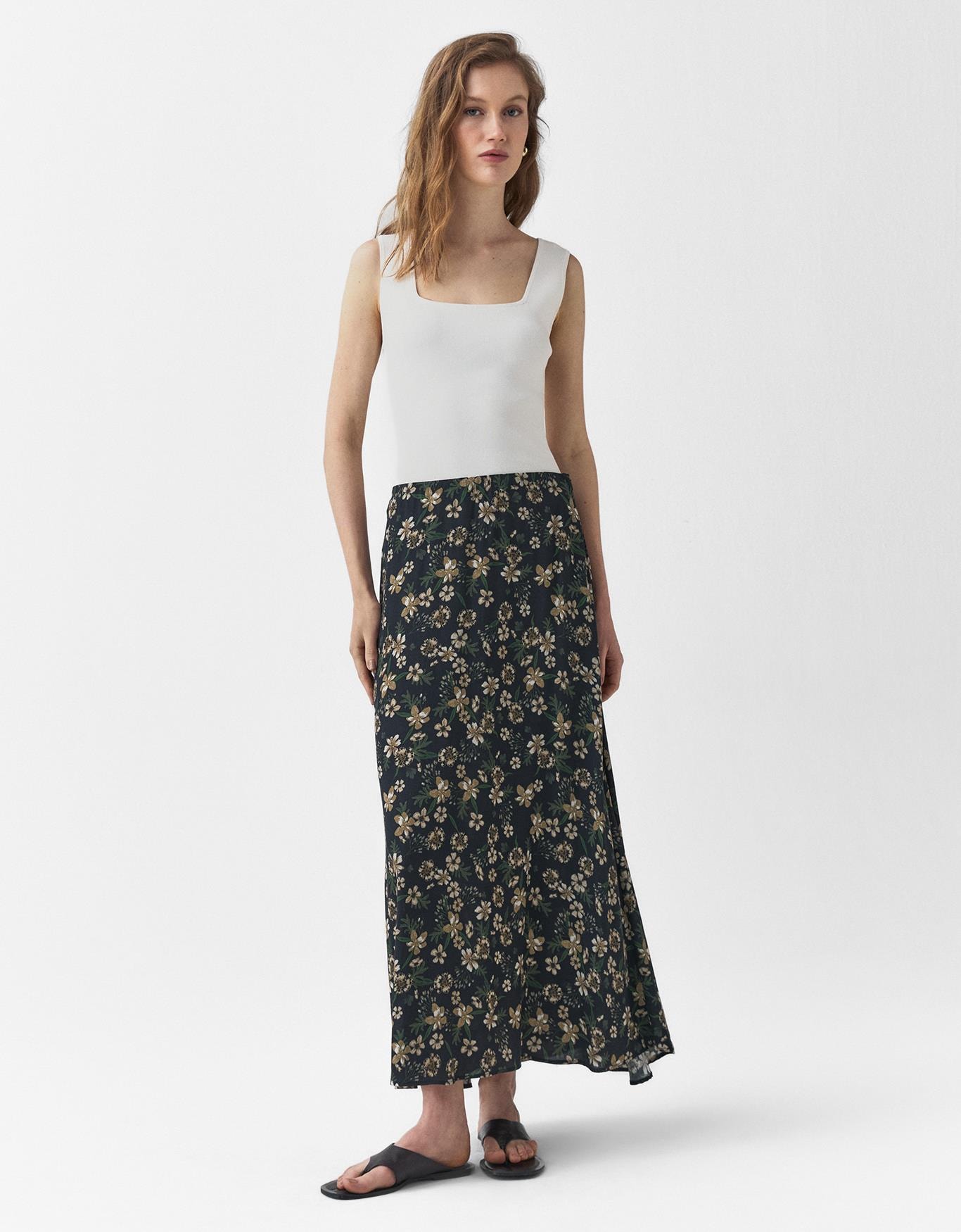 Saia Floral Botânico Neutro