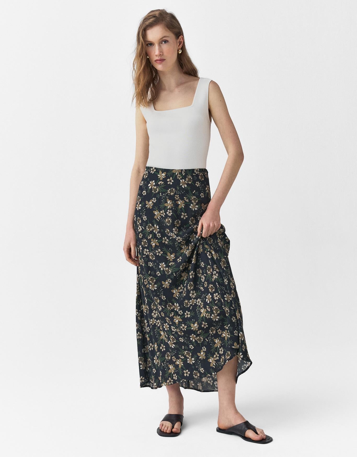 Saia Floral Botânico Neutro