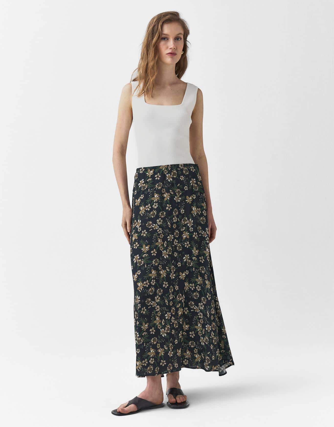 Saia Floral Botânico Neutro