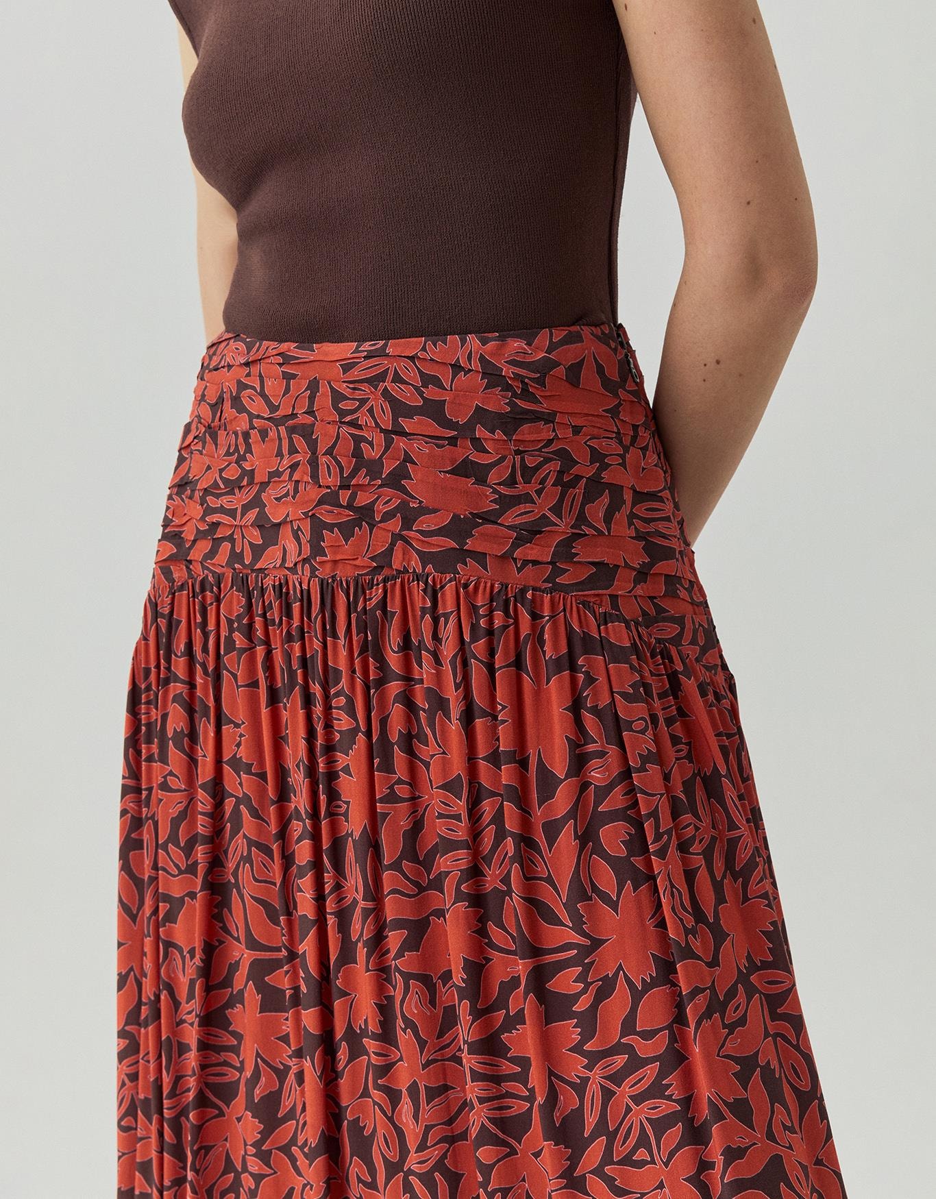 Saia Floral Laranja