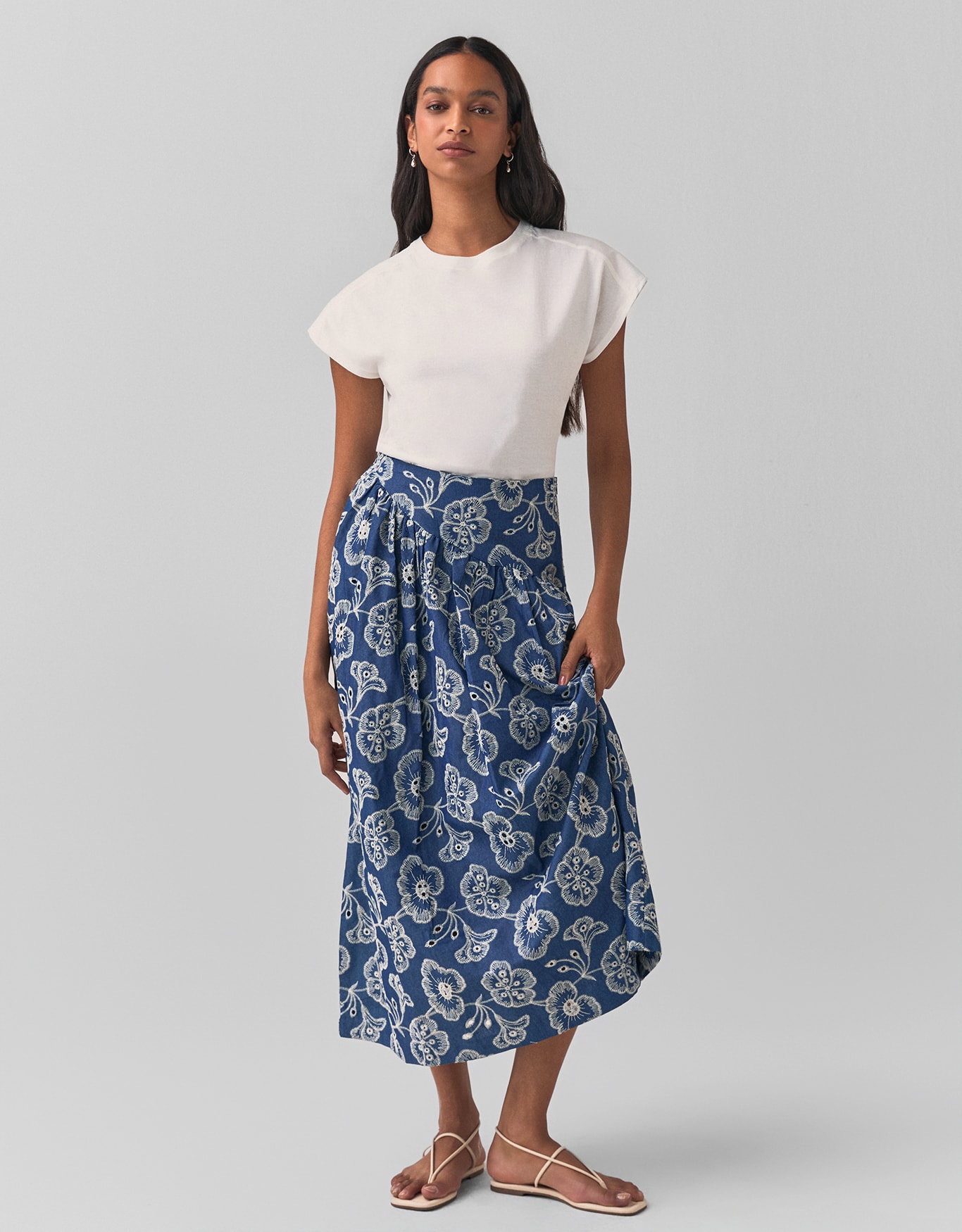 Saia Floral Navy