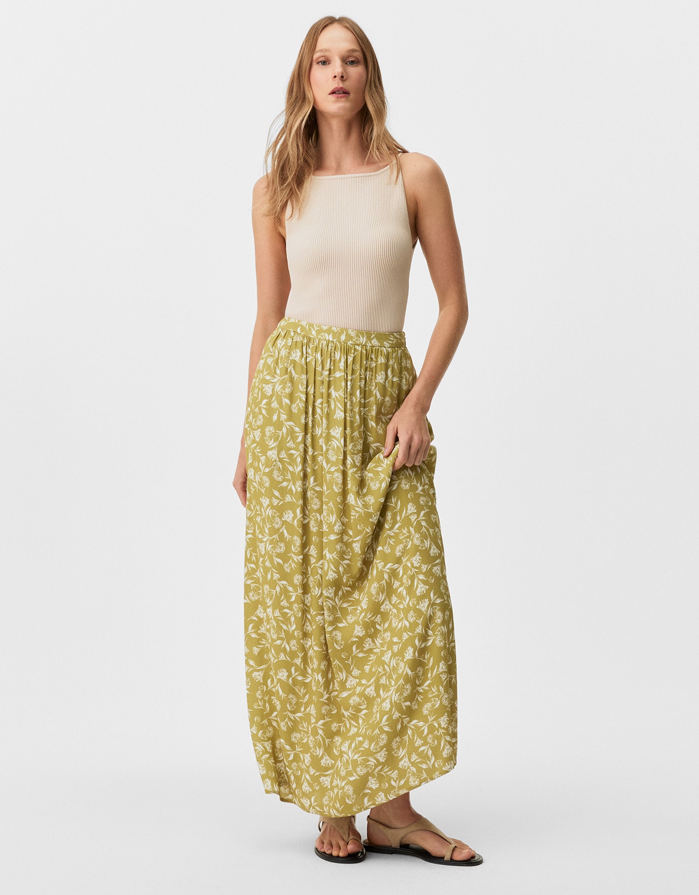 Saia  Floral Verde