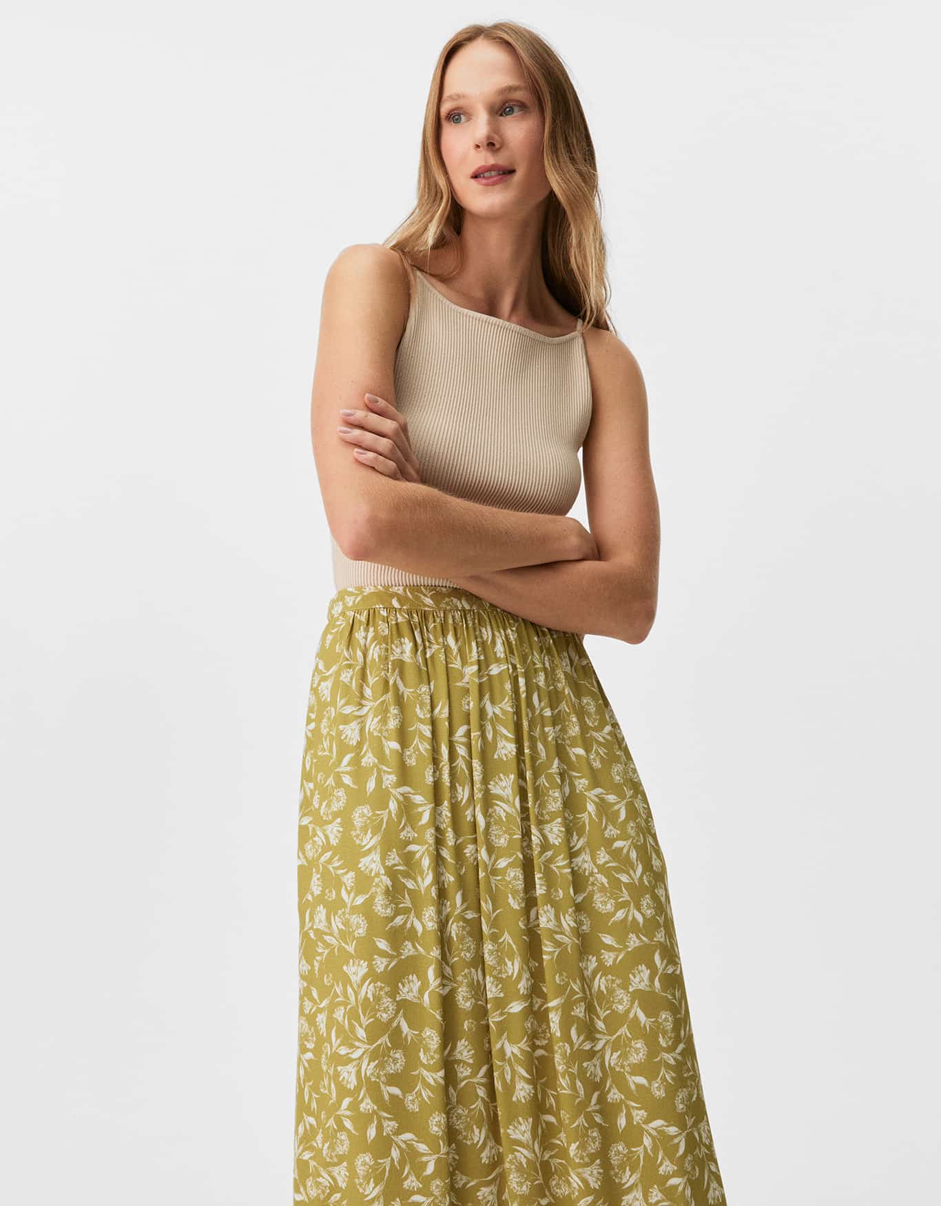 Saia  Floral Verde