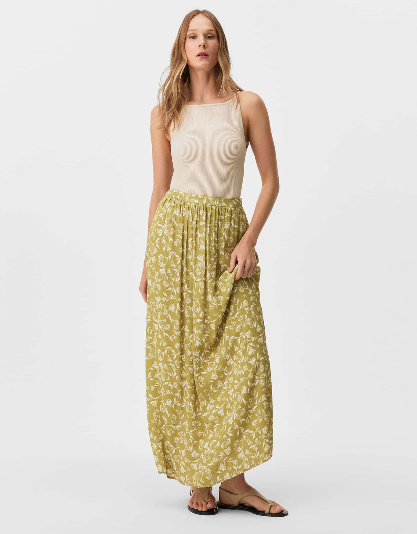 Saia  Floral Verde