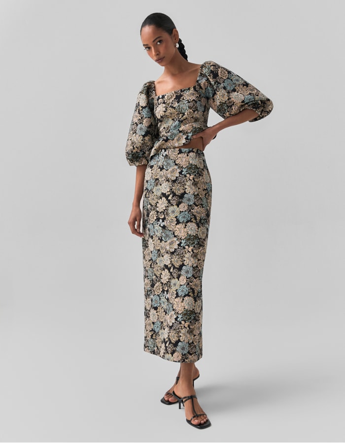Shoulder — Saia Flores Leves Jacquard