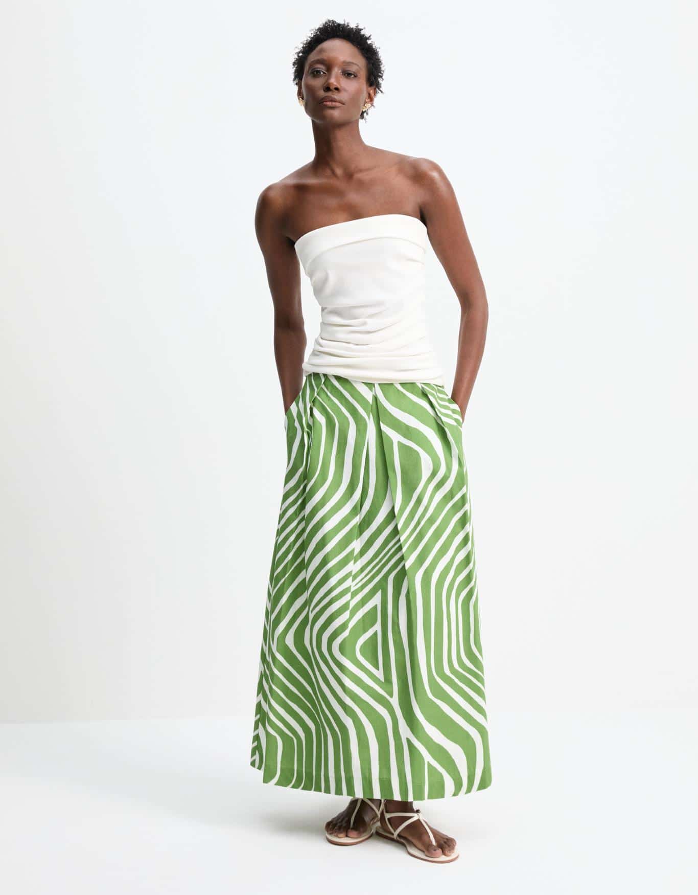 Saia Grafico Bicolor Verde