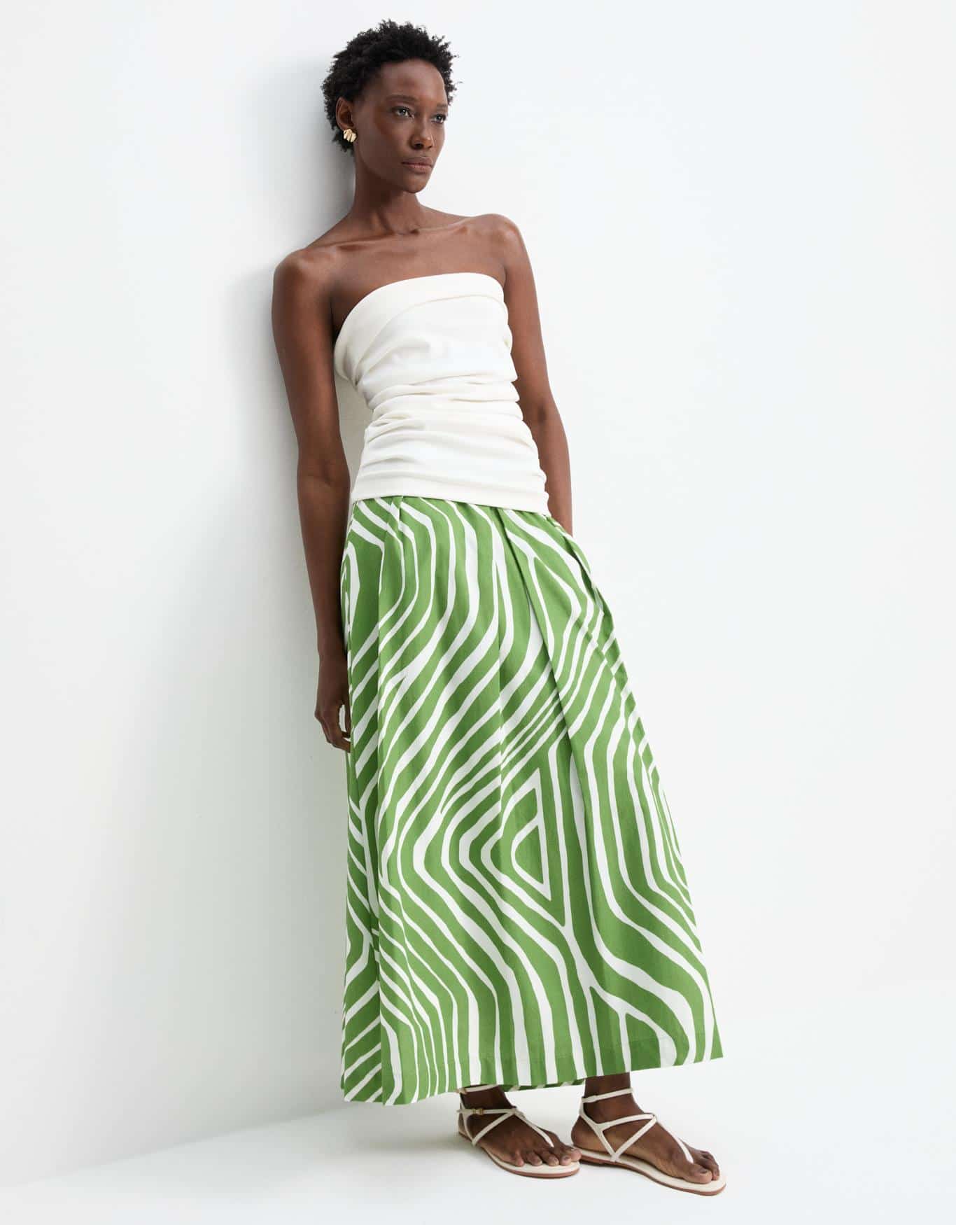 Saia Grafico Bicolor Verde