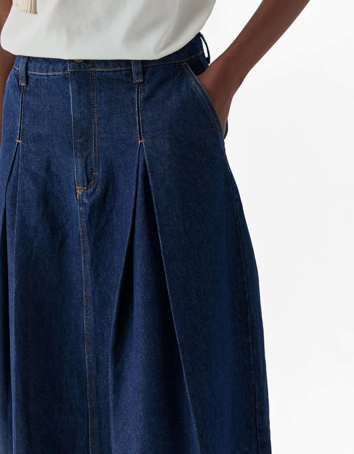 Saia Jeans Estruturada