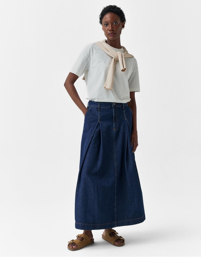 Saia Jeans Estruturada