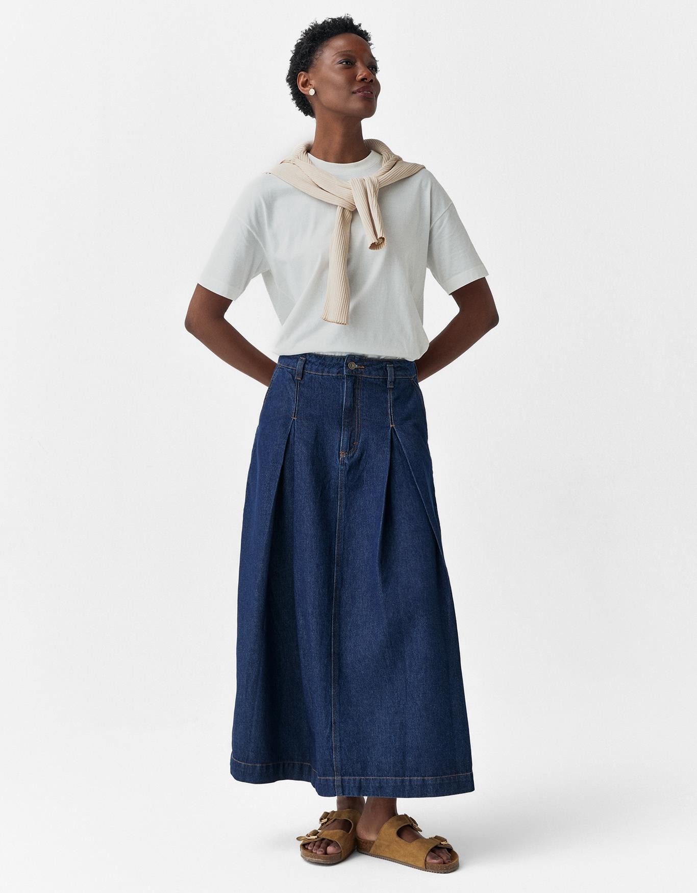 Saia Jeans Estruturada