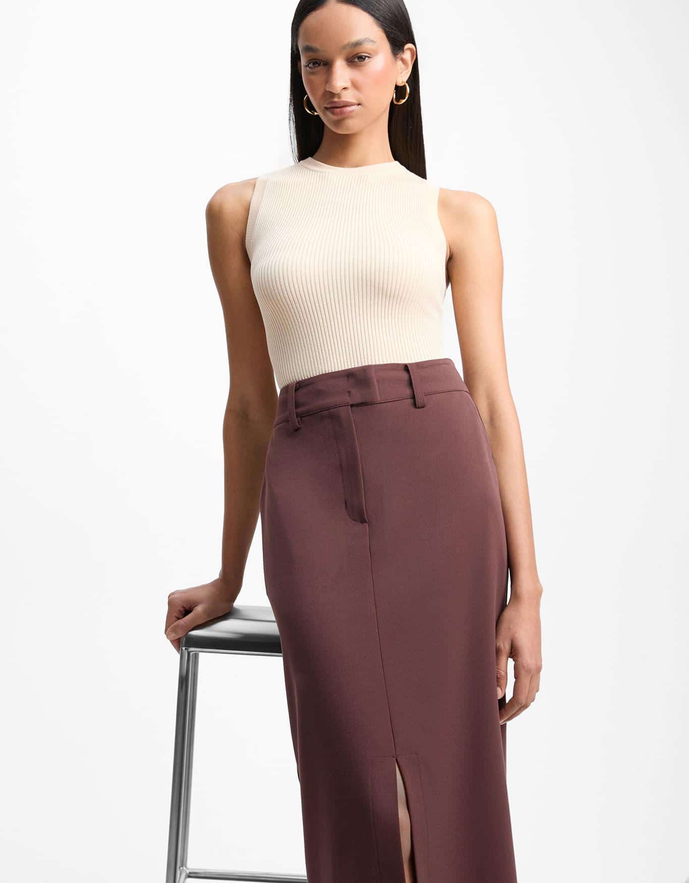 Saia Midi Com Elastano